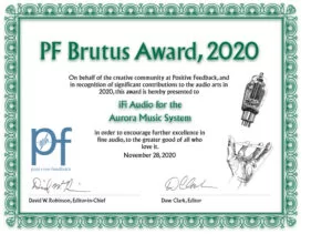 iFi Audio Aurora awards logo