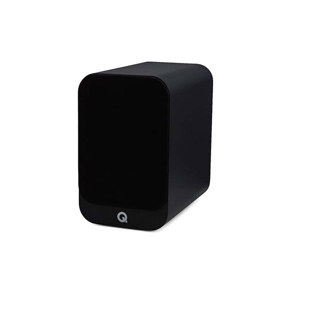 Q Acoustics 3010i  black front 3 4 grille