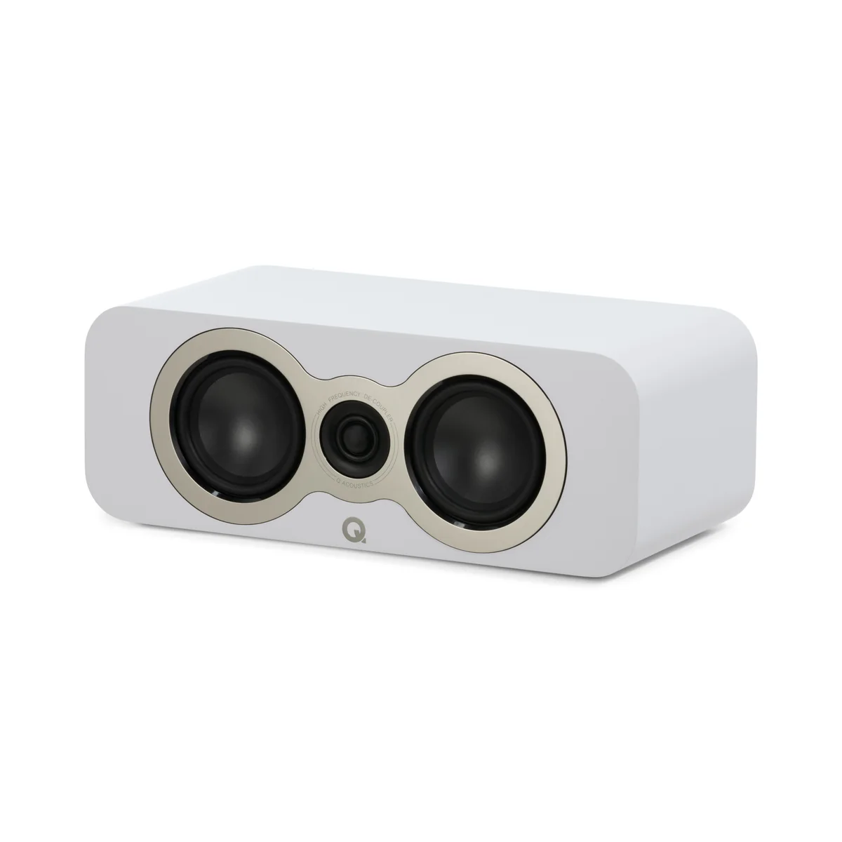Q Acoustics 3090c center satin white grilleoff