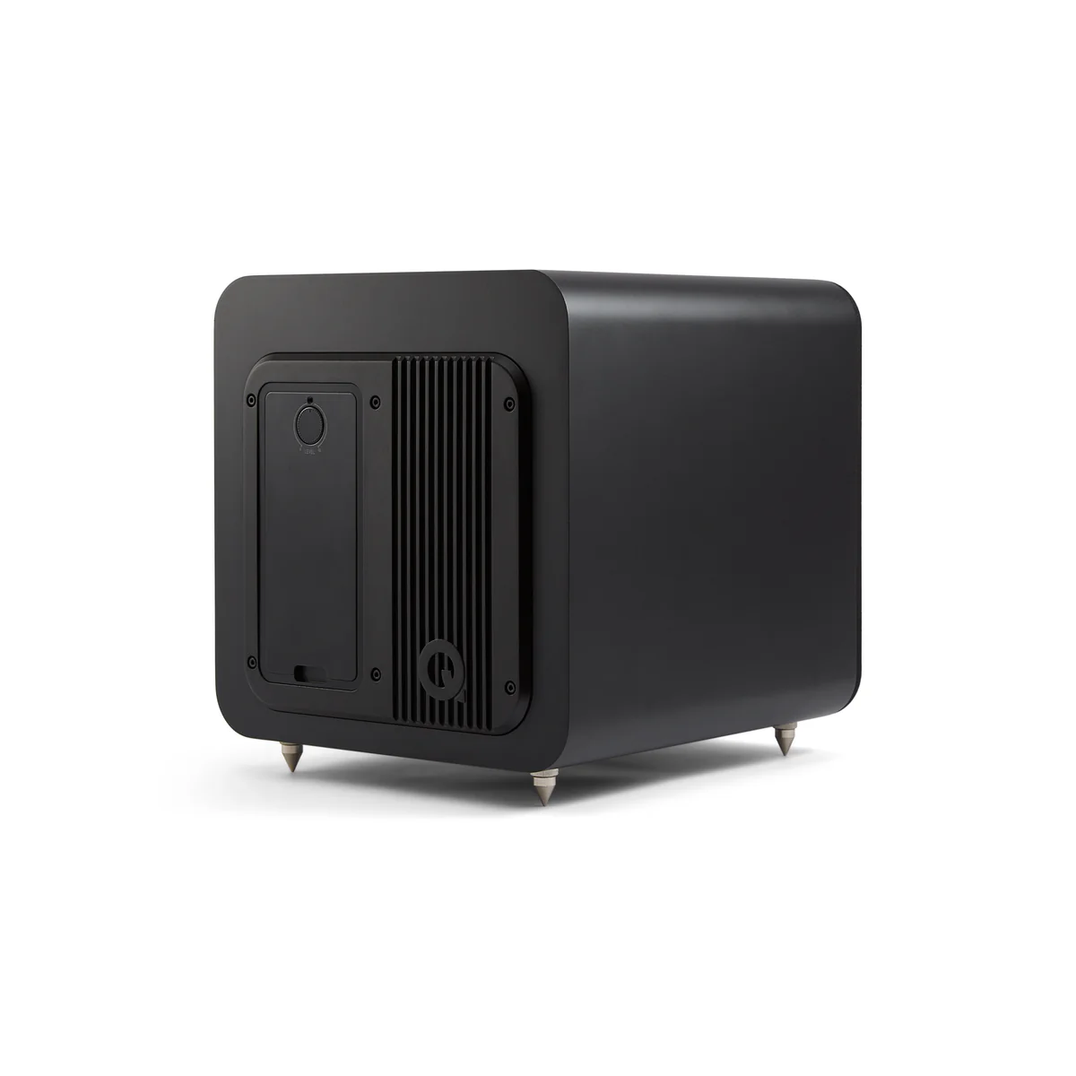 SUBWOOFER Q SUB80 رنگ مشکی مات (Stain Black) نمای عقب زاویه‌دار