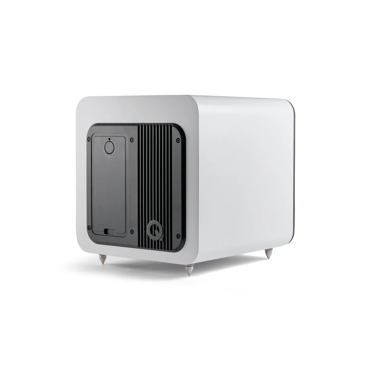 SUBWOOFER Q SUB80 رنگ سفید ساتن (Satin White) نمای عقب زاویه‌دار